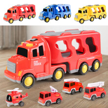 Construction Toys Set,13.5" Power Haulers Excavator,Realistic Lights & Sounds,Truck Toys with Double Storage Space,Gifts Toys for 3 4 5 6 7 Years Old