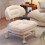 Universal Wheel Cloud Stool with Backrest and Ottoman 1