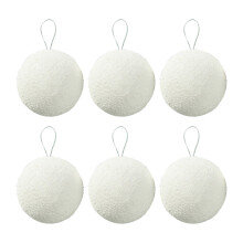 White Christmas Ornaments Foam Balls 12 pcs 2.36 inch