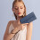 Damesportemonnee van echt leer, slank model, rood 4