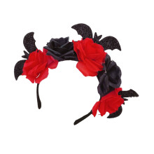 Halloween Headband Bat Rose Design for Women Girls