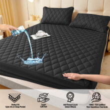 Waterproof Bed Sheet Polyester 90x200cm Non-Slip Fitted