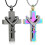 Cross Urn Necklace for Ashes Stainless Steel 2-Pack 1