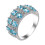 Diamond Ring Geometric Double Row Full Zircon Size 6-10 1