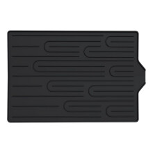 [Non-Slip Heat Resistant] Large Rectangular Silicone Dish Drying Mat - Non-Slip Textured