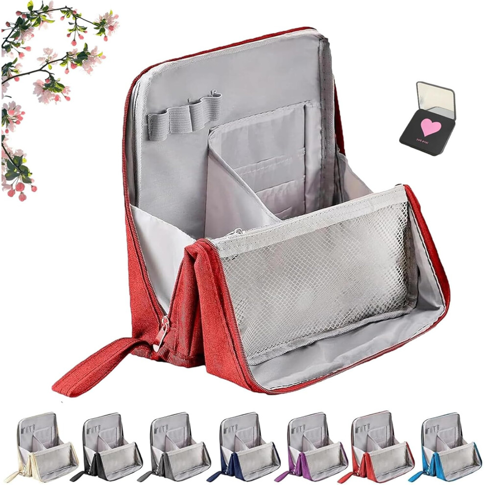 Oxford Cloth Standing Makeup Bag Waterproof Portable with