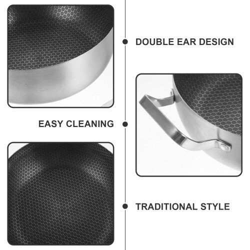 Nonstick Saucepan Stainless Steel Honeycomb 1 Pack 1