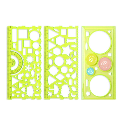 Circle Template Set Plastic Geometry Ruler and Stencil