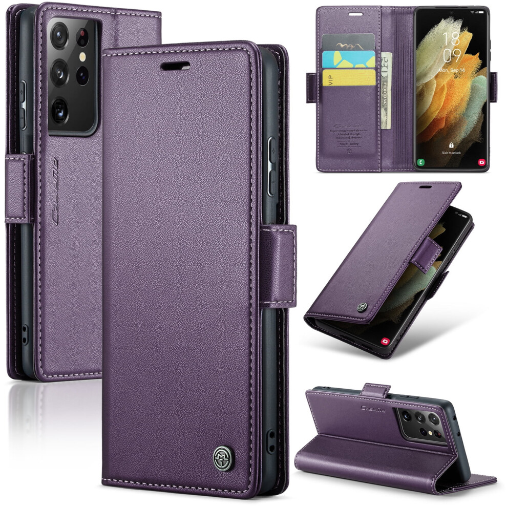 Caseme Leather Wallet Case For Samsung Galaxy S21 Ultra 5G 975221436252