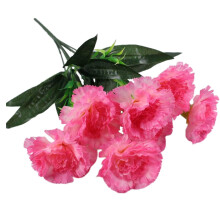 Bouquet di garofani artificiali Uanit, fiori di seta resistenti ai raggi UV per decorazioni domestiche, per feste e matrimoni, multicolore, 7 teste