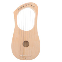 Lyre Harp DIY Kit Wooden 7-String Instrument with Tuning