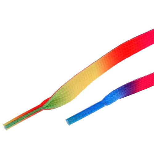 Knitted Shoelaces for Skates Rainbow 1 Pair 2