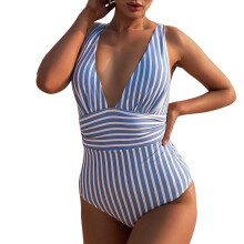 Women's One-Piece Bathing Suit Blue Monokini