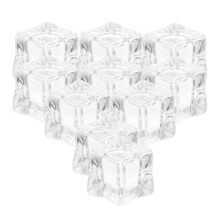 Clear Acrylic Fake Ice Cubes 15mm 100 pcs