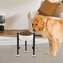 Elevated Dog Bowl Stand Metal Adjustable Height Width