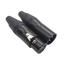 Female XLR to Male Microphone Cable Connector 3-Pin
