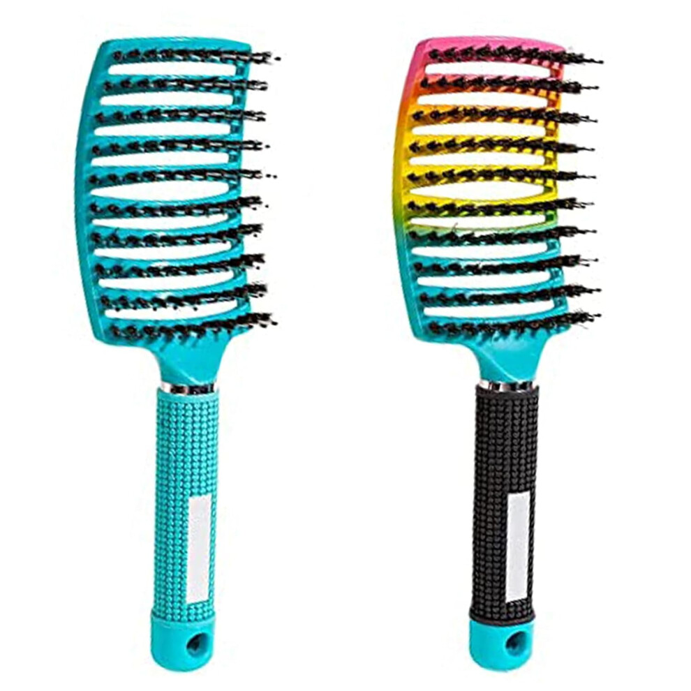 Detangling Brush Curved Vented for Wet or Dry Hair 1 Pack