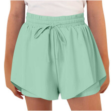 Flowy Shorts for Girls 2-in-1 Athletic Pants with Spandex