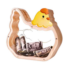Wooden Dinosaur Piggy Bank Kids Coin Bank 1 Piece