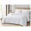 Branson White King Quilt Set Stone-Washed Microfiber 3-Piece 8