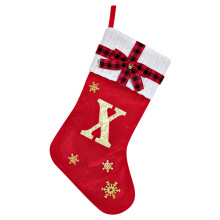 Knitted Christmas Alphabet Stocking Hangers with Candy Bags – A-Z Tree Decor & Spelling Fun
