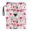 Polyester Book Cover Sleeve with Handle Heart Design 1