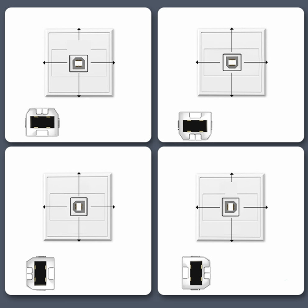 Usb Printer Cable 480 Mbps 90-Degree Elbow 974856072408