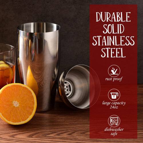 Cocktail-Shaker-Set Silber 12-teilig 25oz 2