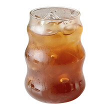 Ripple Glass Drinking Glasses Clear Ribbed 6 oz