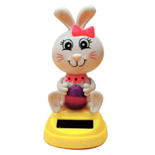 Solar Dancing Bunny Car Toy Interactive Bobblehead Figurine