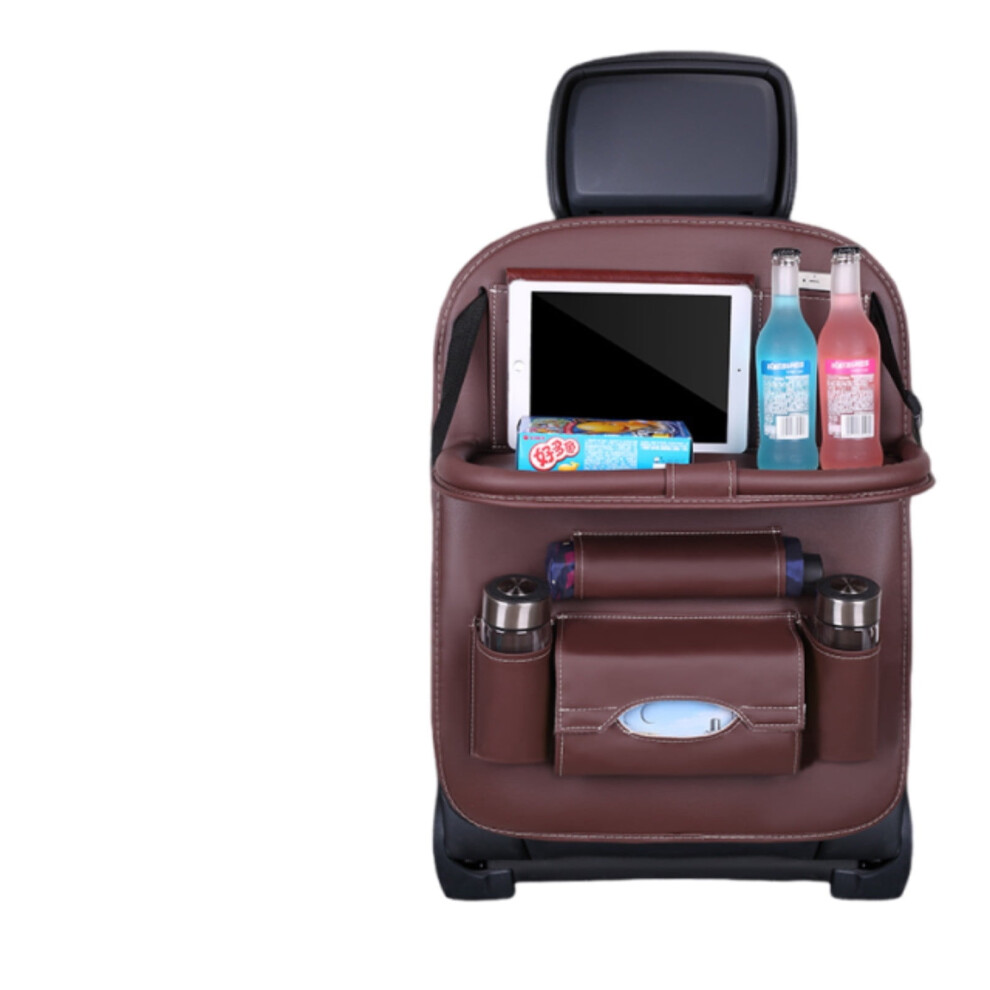 Car Backseat Organizer With Tray 6 Pockets Seat Back 975221446756