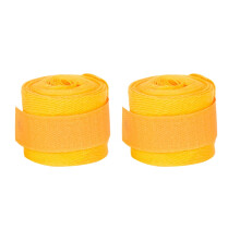 1 Pair 2.5M Cotton Hand Wraps Bandage Handguard Wraping Belt Hand Sticking Pad Design Protecting Nylon Strap for Karate Sanda Boxing Fitness (Yellow)