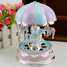 Vikszoy Clearance Kids Girls LED Carousel Light Music Box Toy Christmas Birthday Gifts for Girls