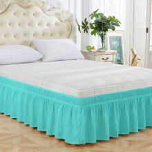 Elastic Wrap-Around Bed Skirt with Ruffles - Universal Fit for Queen and King Size Beds - Elegant and Easy to Use