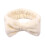 Bowknot Headband Solid Beige Plush Wide Face Wash Headband 1