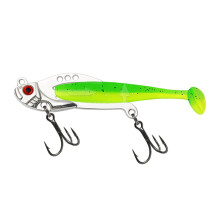 Metal Fishing Lures with Soft Paddle Tail Swimbaits Hard Metal Hard Baits