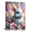 Easter Bunny and Floral Canvas Art Pine Wood Frame 1