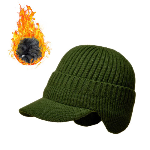 Chapéu estilo caçador com forro de lã, protetores de orelha e aba. 1