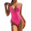 Women's One-Piece Bathing Suit Hot Pink M 1