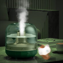 Ultrasonic Cool Mist Humidifier, USB Humidifier with Colorful Light, Quiet Air Humidifier for Bedroom, Nursery, Office, Indoor Plants(500ml, Green)