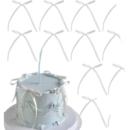 Bow Cake Topper Ribbon Bowknots 30 pcs