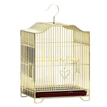 Golden Metal Birdcage Spacious Villa for Parrots with