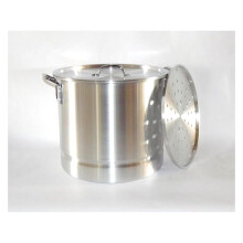 Aluminum Stock Pot w/Steamer Rack and Lid 24 QT Quart 6 Gal