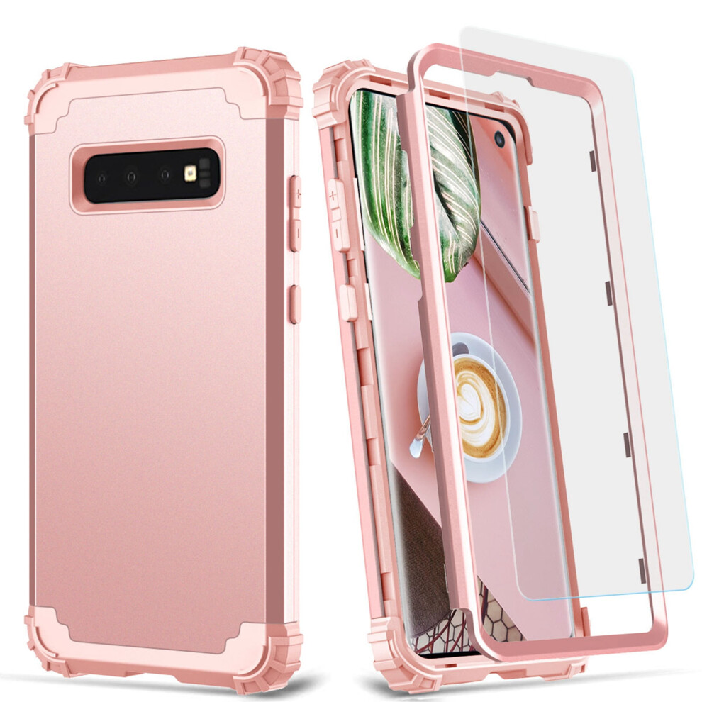 Galaxy S10 Plus Case With Tempered Glass, Dual-Layer 908436848466