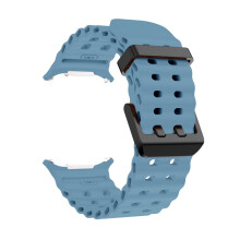 Original Marine Silicone Sport Strap Compatible with Samsung Galaxy Watch Ultra 47mm – Blue