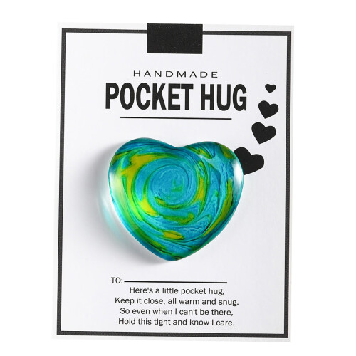 Valentine's Day Glass Heart Pocket Hug Gift