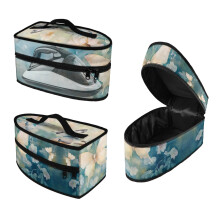 Blue Butterfly Blossom Light Clothes Iron Storage Case Polyester Easy to Carry Handheld Ideal for Travel or Storage, Case Only