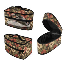Portable Iron Organizer Portable Travel Iron Organizer Zipper Floral Pattern, Bag Only