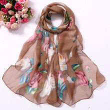 Clearance! scarf for women scarf Fashion Women Roses Printing Long Soft Wrap Scarf Simulation Silk Shawl Scarves clearance item