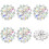 Flower Rhinestone Buttons Brass Shank 6 pcs 1